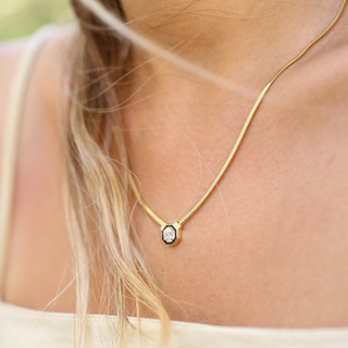 Altın Baget Taşlı Proci Kolye