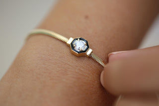 Altın Baget Taşlı Proci Bileklik