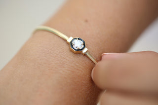 Altın Baget Taşlı Proci Bileklik