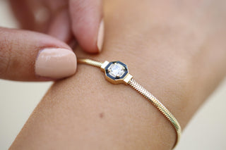 Altın Baget Taşlı Proci Bileklik