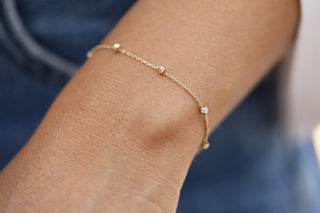 Altın Dorika Toplu Zincir Bright Bileklik