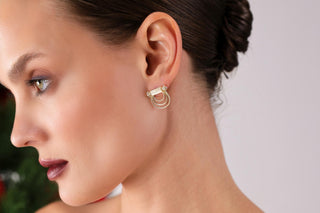 Curtian Tasarım Altın Küpe