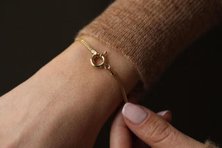 Altın Sade Zincir Bileklik