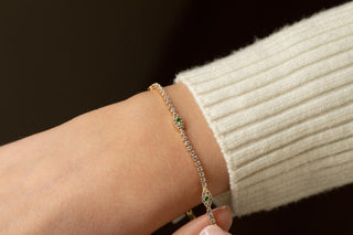 Altın Yeşil Gözlü Su Yolu Zoe Bileklik