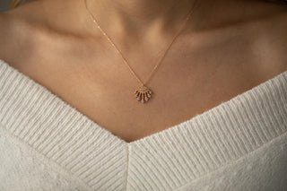 Rose Taşlı Göz Altın Kolye