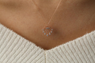 Rose Taşlı Göz Altın Kolye