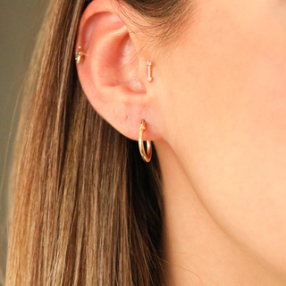 Altın Mini Halka Küpe