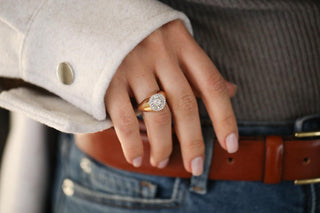 Tasarım Baget Taşlı Altın Yüzük