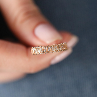 Altın Taşlı Nood Yüzük