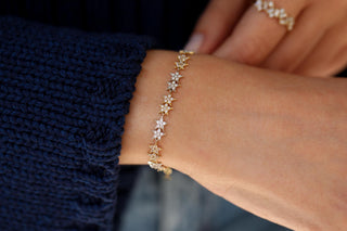 İki Renk Yıldız Altın Bileklik