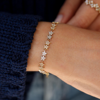 İki Renk Yıldız Altın Bileklik