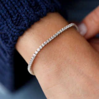 Su Yolu Beyaz Altın Bileklik – 14 Ayar Altın | CHN Kuyumculuk