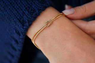 Yuvarlak İtalyan Düğüm Altın Zincir Bileklik