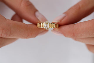 Baget Oval Altın Yüzük