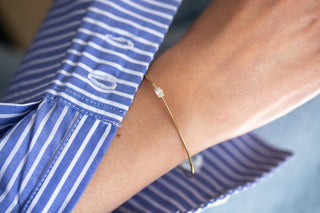 Baget Taşlı Tel Altın Bileklik