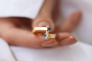 Altın Blue Lunde Yüzük