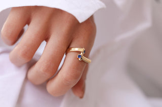 Altın Blue Lunde Yüzük