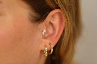 Altın Penne Piercing – 14 Ayar Altın | CHN Kuyumculuk