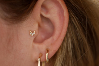 Altın Fiora Piercing – 14 Ayar Altın | CHN Kuyumculuk