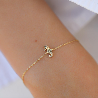 Mistik Balık Denizatı Altın Bileklik