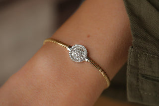 Baget Taşlı Şans Çemberi Altın Bileklik – 14 Ayar Altın | CHN Kuyumculuk