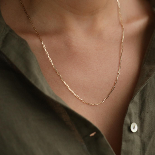 Mini Ataş Zincir Altın Kolye