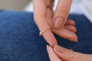 Burgu Tel Rose Altın Yüzük