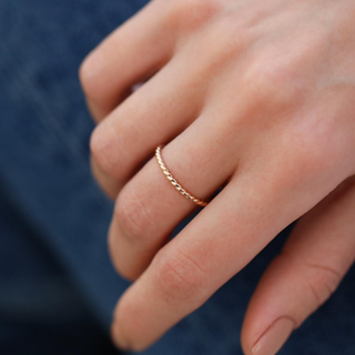 Burgu Tel Rose Altın Yüzük