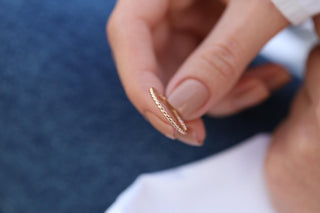 Burgu Tel Rose Altın Yüzük