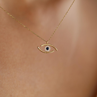 Çizim Göz Altın Kolye