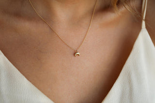 Mini Kruvasan Altın Kolye