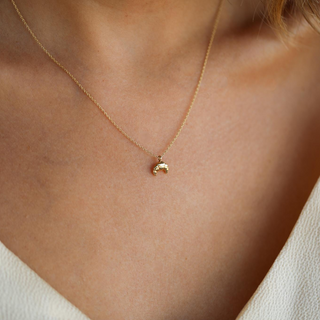 Mini Kruvasan Altın Kolye