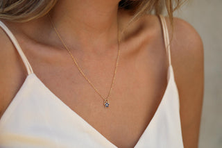 Mavi Mineli Yıldız Altın Kolye – 14 Ayar Altın | CHN Kuyumculuk