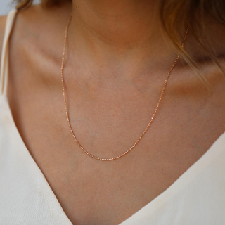 Top Zincir Rose Altın Kolye