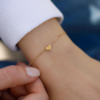 Mini Kalp Altın Bileklik