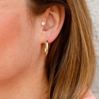 Klasik Halka Altın Küpe