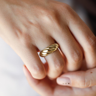 Altın İnce Burgu Kadın Yüzük