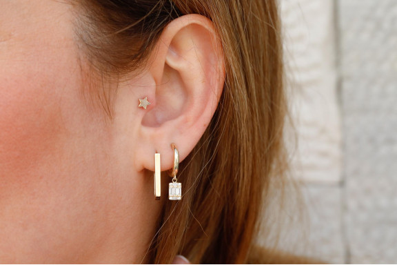 Mini Yıldız Altın Piercing