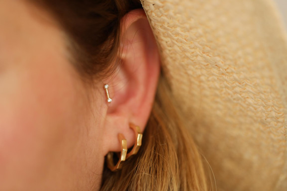 Altın Sparkle Piercing