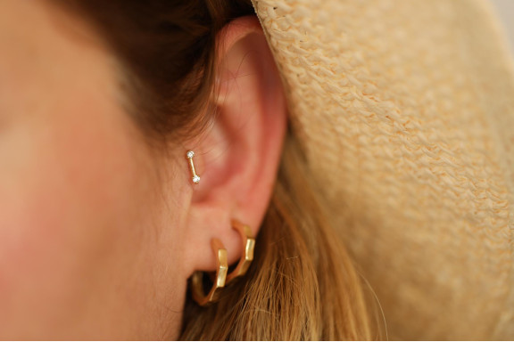 Altın Sparkle Piercing